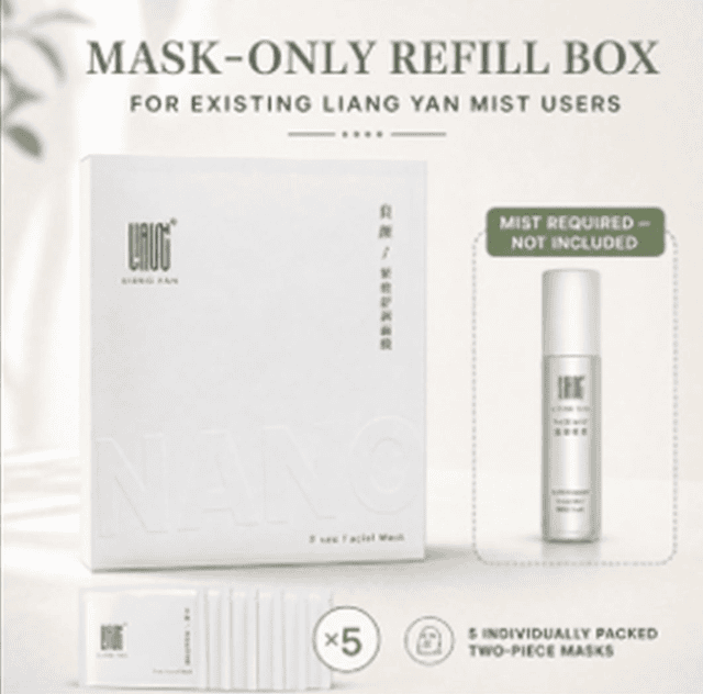 LIANG YAN Facial Mask Refill | 5 Two-Piece Masks