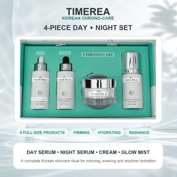 TIMEREA Full Day & Night Care Set | 4-Piece Korean Skincare Routine